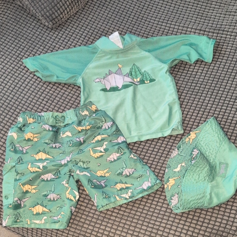 Green Dinosaur Kids Swim Set
